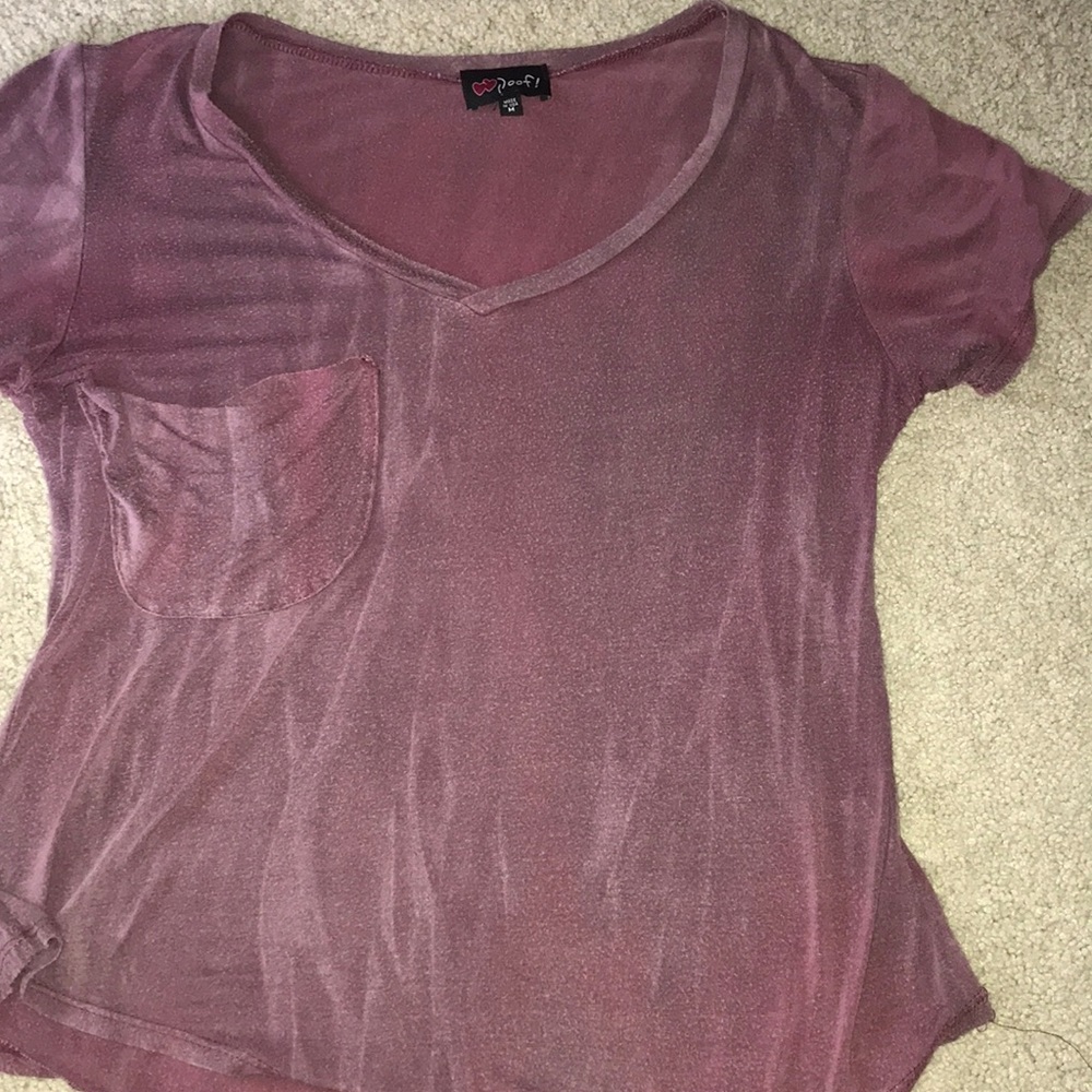 Purple Tee with Pocket